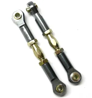 106017S 06048 1/10 Aluminium Adjustable Pulling Pull Steering Rods Arms 2 Grey