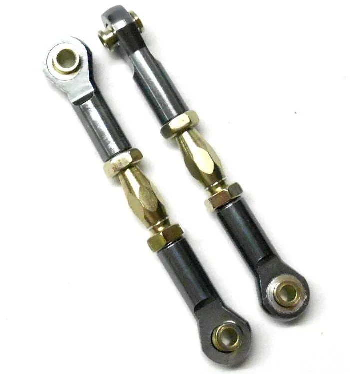 106017S 06048 1/10 Aluminium Adjustable Pulling Pull Steering Rods Arms 2 Grey