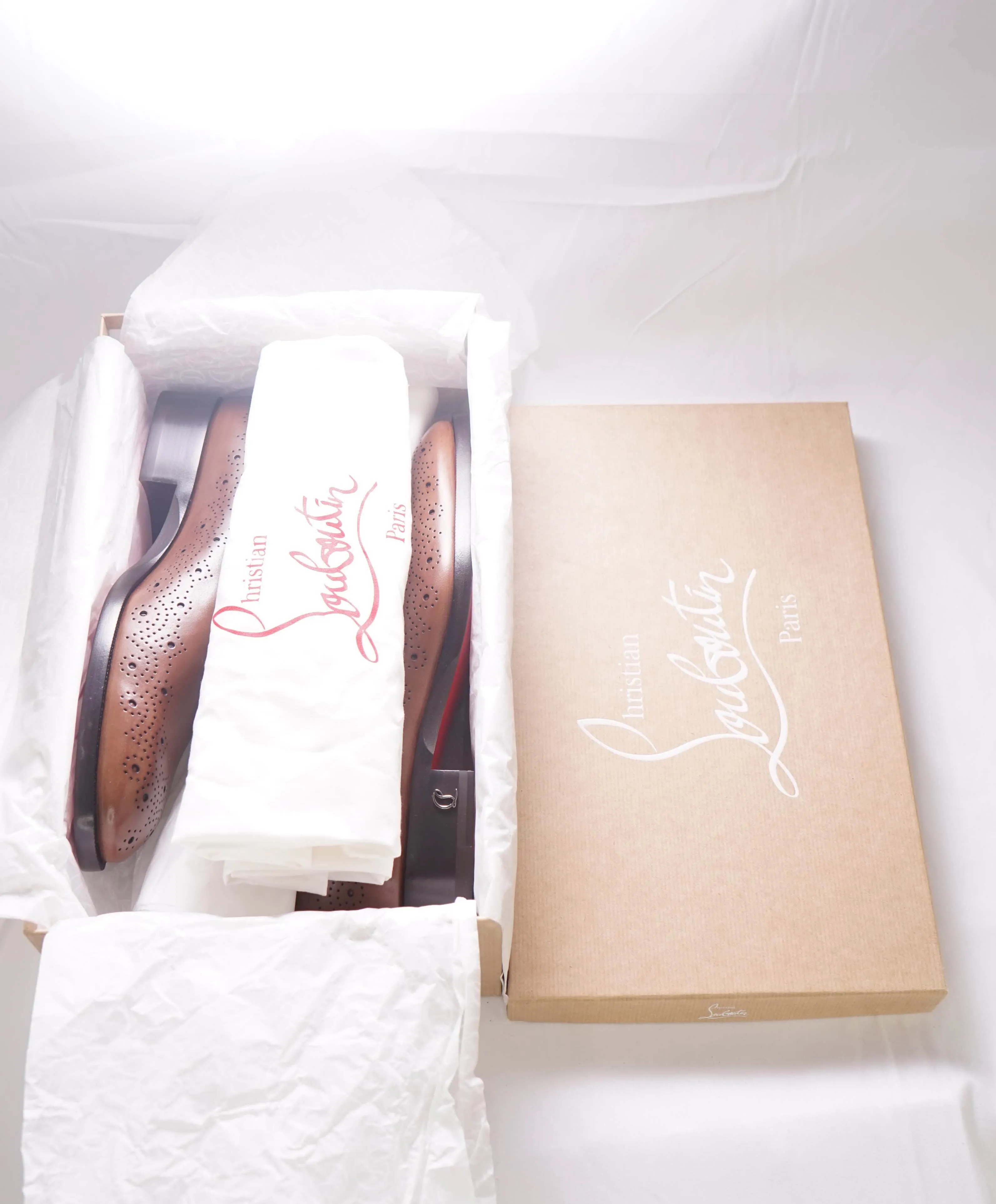 $1,200 CHRISTIAN LOUBOUTIN - *CORTEOBELLO* Brown Brogue Oxfords - 11 US (44 EU)
