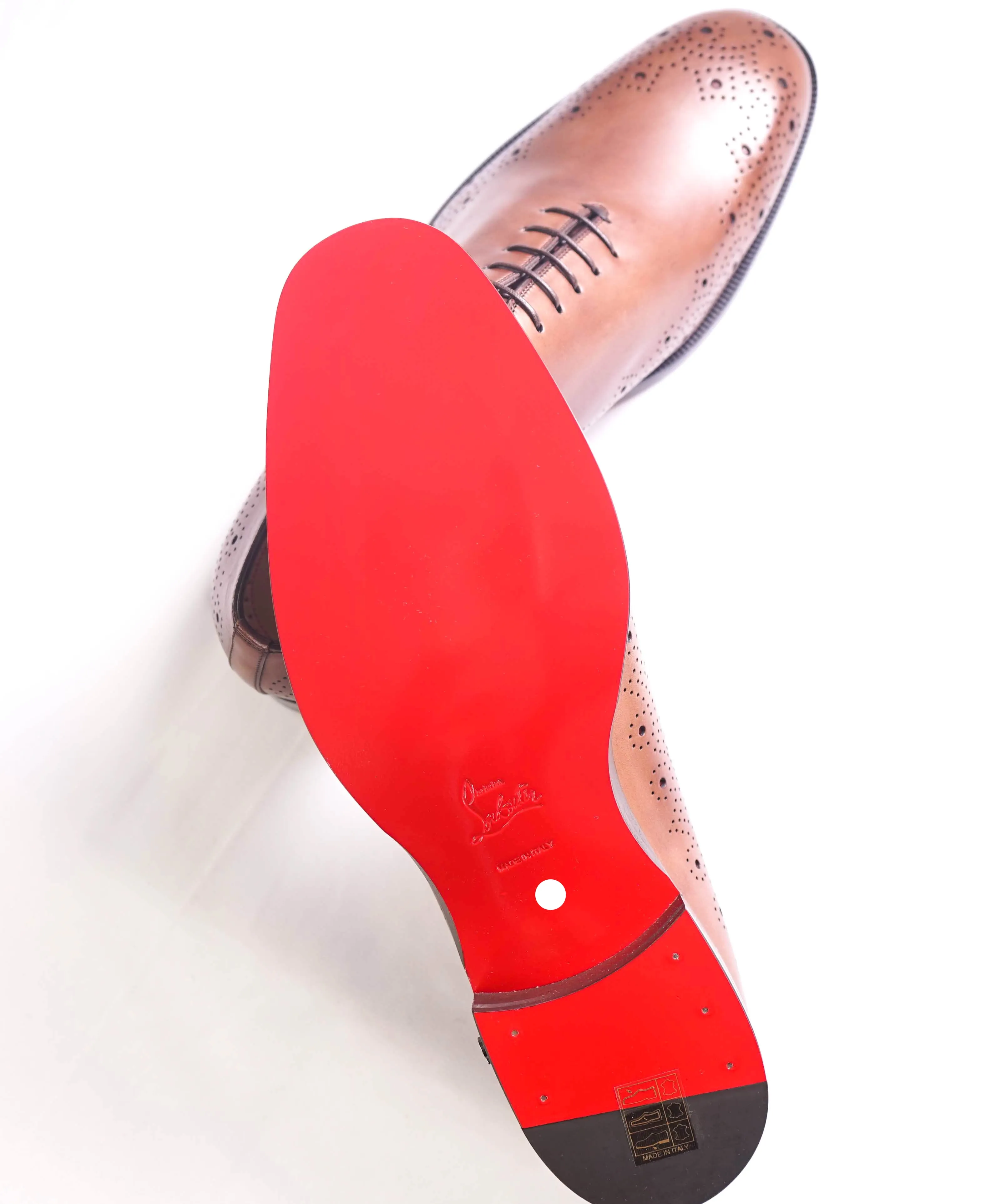 $1,200 CHRISTIAN LOUBOUTIN - *CORTEOBELLO* Brown Brogue Oxfords - 11 US (44 EU)