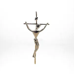 14k Two Tone Gold Crucifix Pendant