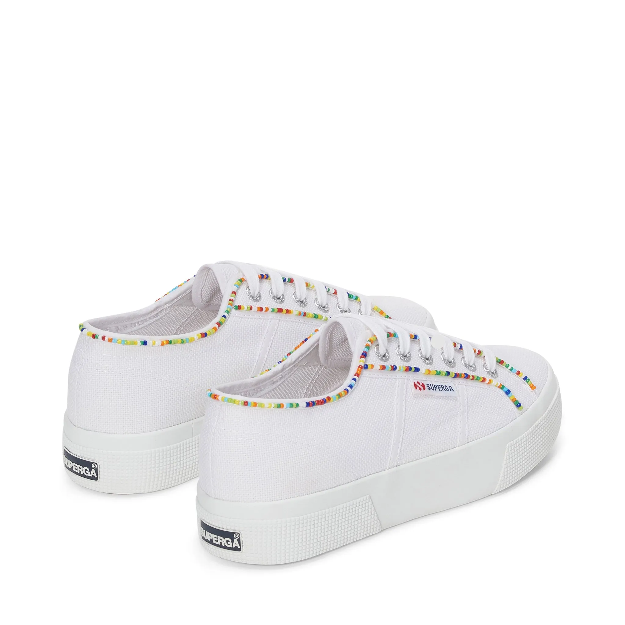 2740 Multicolor Beads Sneakers - White Multicolor Beads