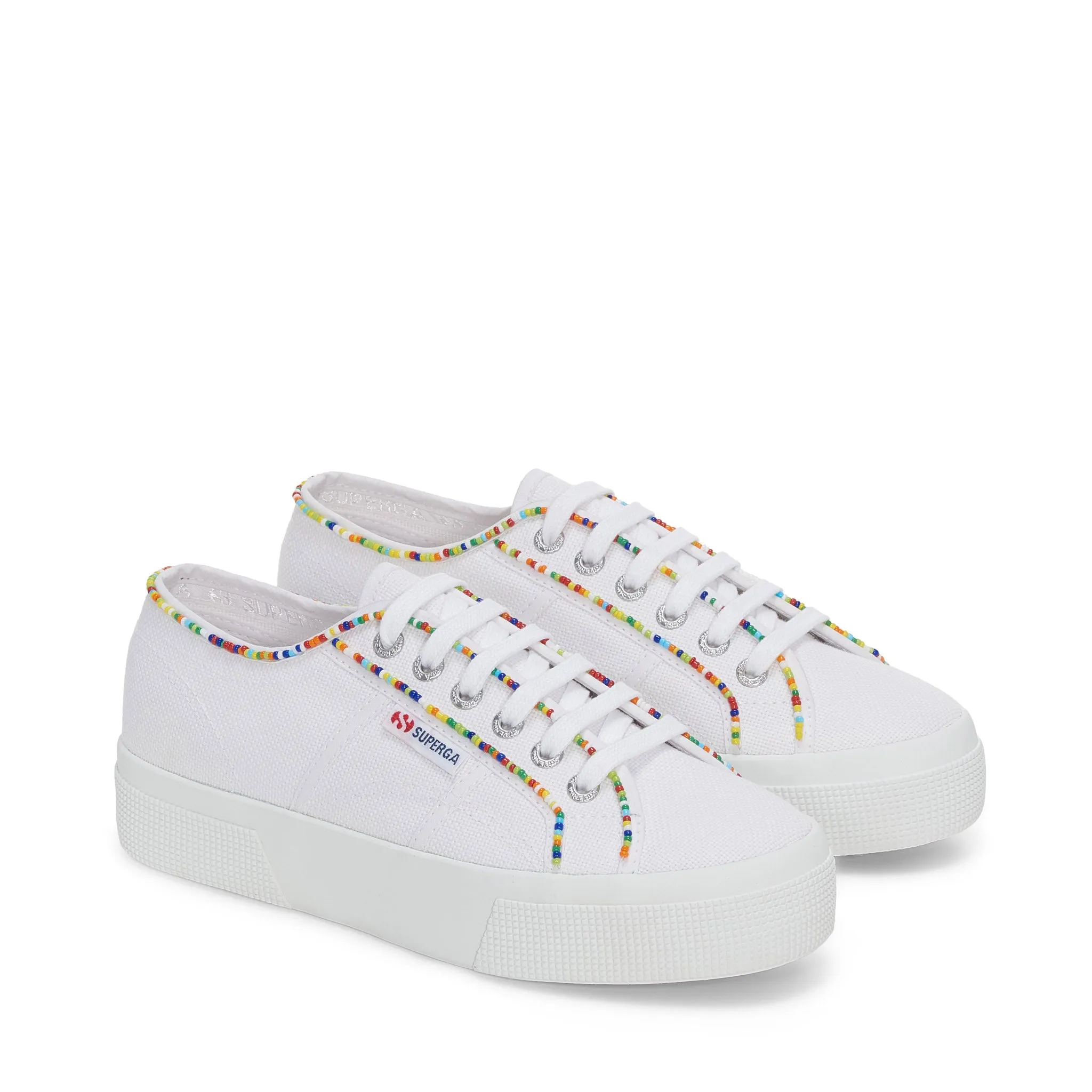 2740 Multicolor Beads Sneakers - White Multicolor Beads