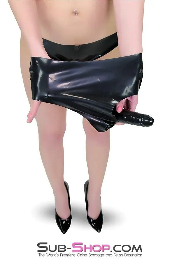 2968D-SIS      Sissy Submissive Feminization Sissy Bitch Crossdressing Gear Latex Dildo Pants