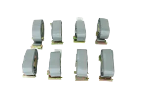 2" x 16' Grey Interior Van Strap Cam Buckle Assembly with E-Track Fitting | Pack of 8