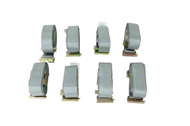 2" x 16' Grey Interior Van Strap Cam Buckle Assembly with E-Track Fitting | Pack of 8