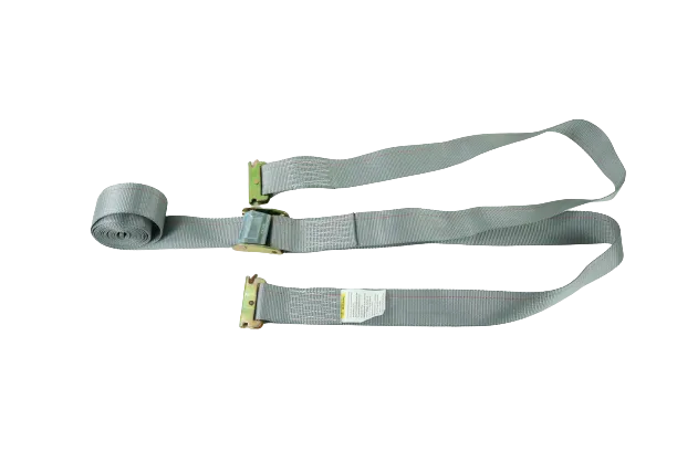2" x 16' Grey Interior Van Strap Cam Buckle Assembly with E-Track Fitting | Pack of 8