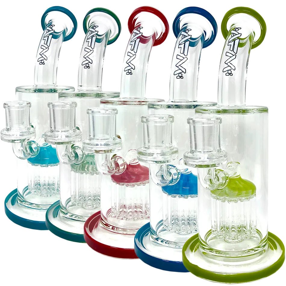 9" AFM Groovy Arm Perc Glass Dab Rig