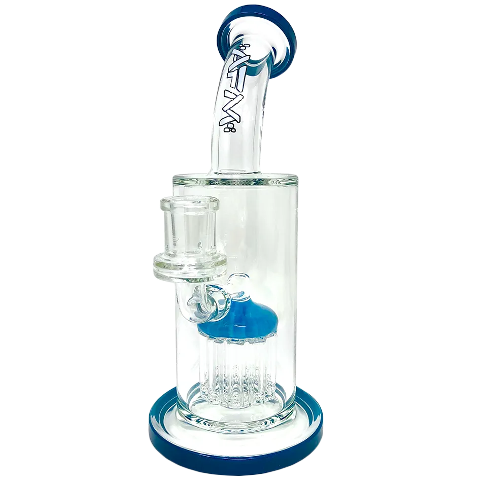 9" AFM Groovy Arm Perc Glass Dab Rig