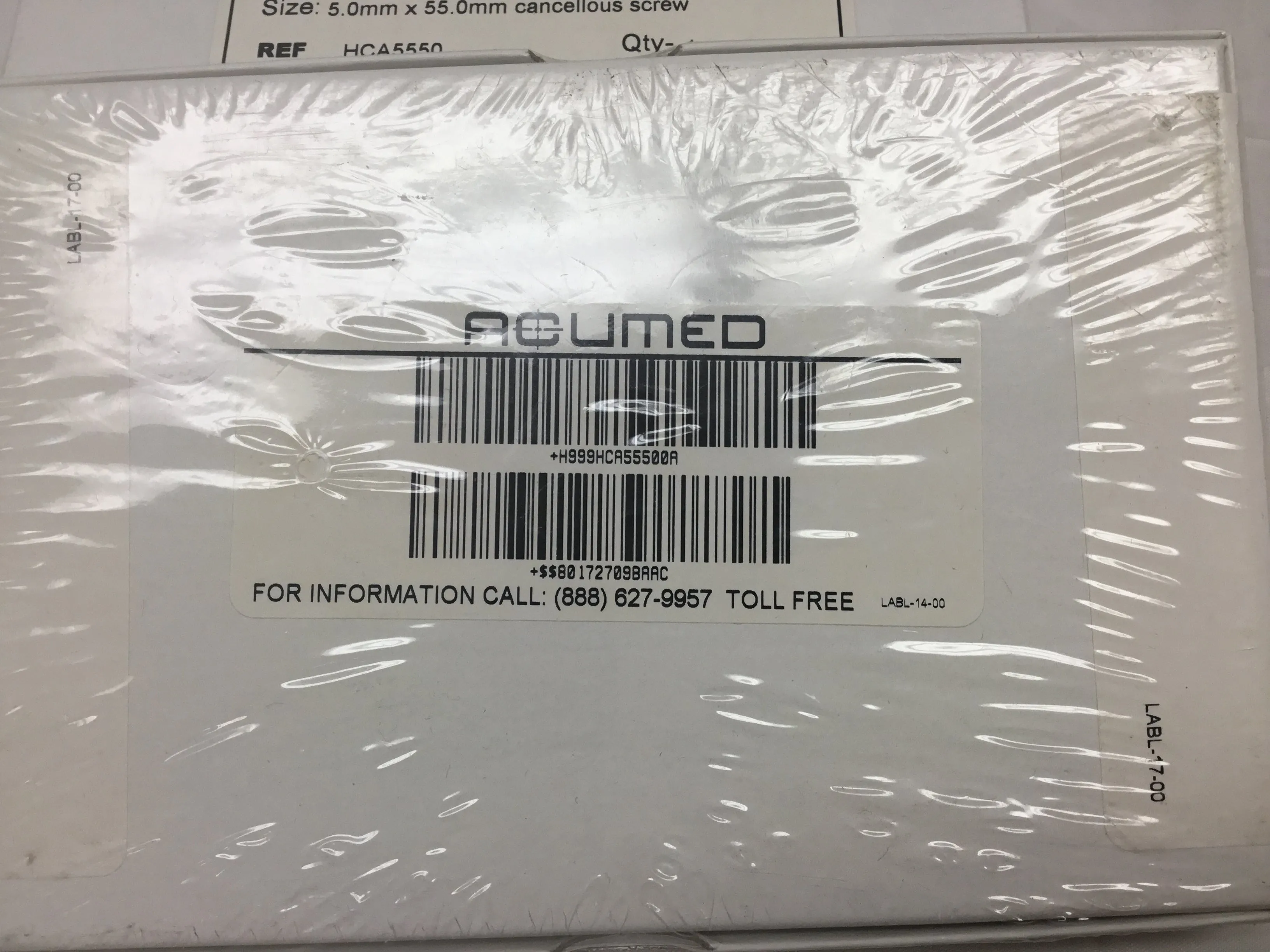 ACUMED 5.0mm x 55.0 mm Cancellous Screw