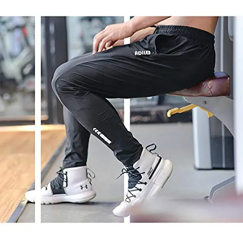 ADILEE Men's Regular Fit Track pants(trackpants black/large_Black_Large)