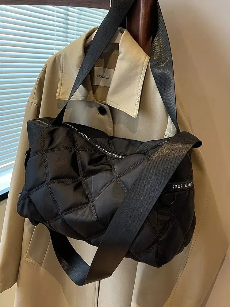 Adjustable Strap Quilted Crossbody Bag