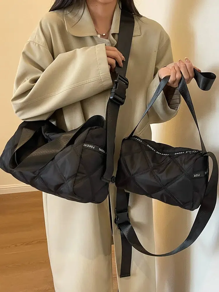 Adjustable Strap Quilted Crossbody Bag