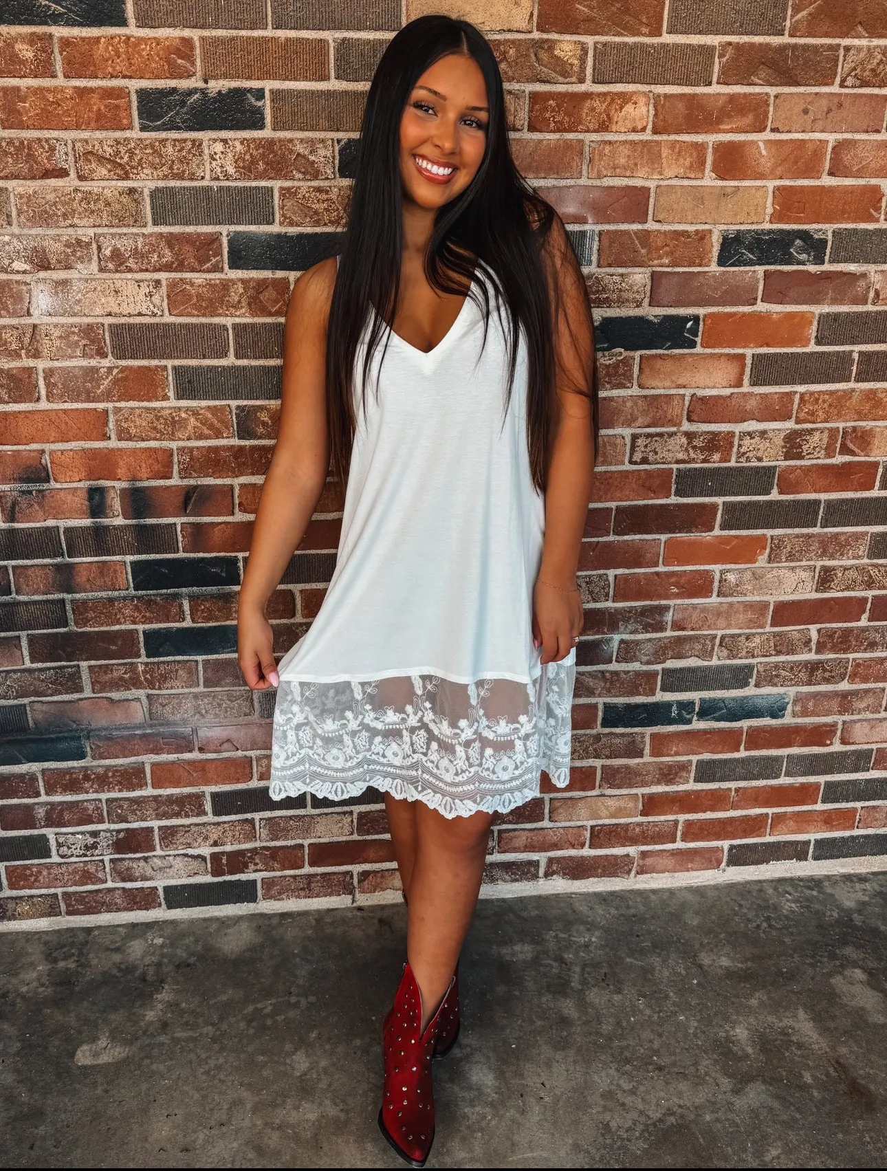 Adjustable Strap Tank Slip Dress