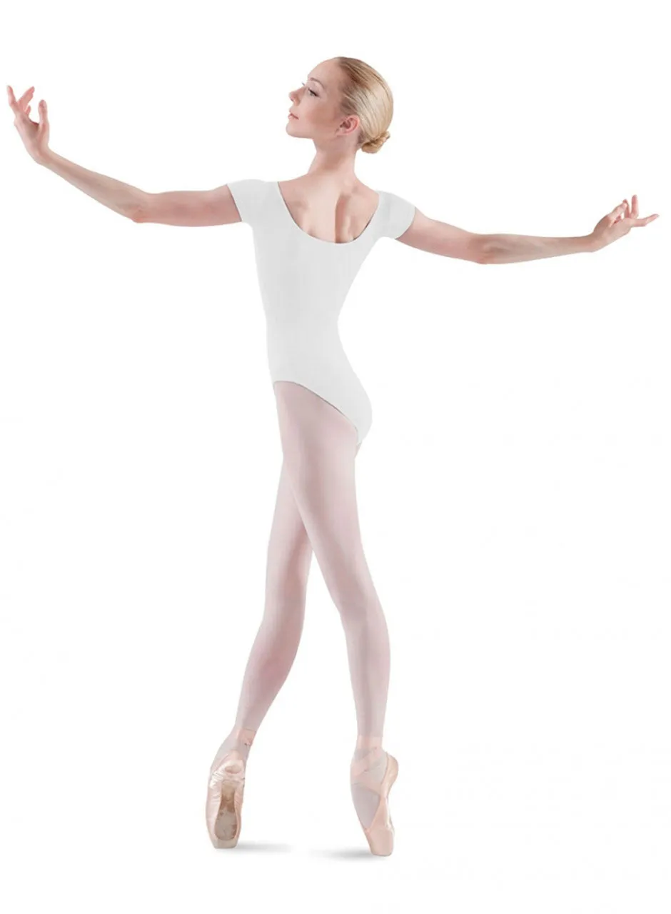 Adult Basic Short Sleeve Leotard (White) L5402