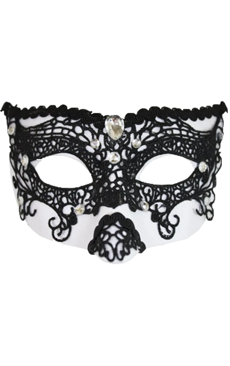 Adult White and Black Delma Facepiece
