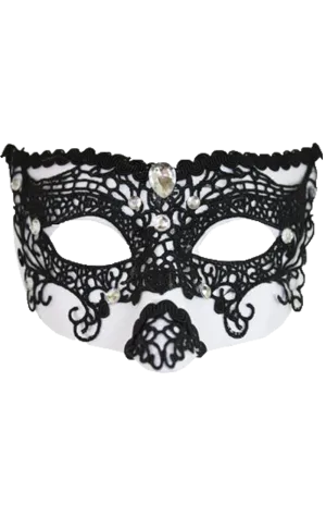 Adult White and Black Delma Facepiece