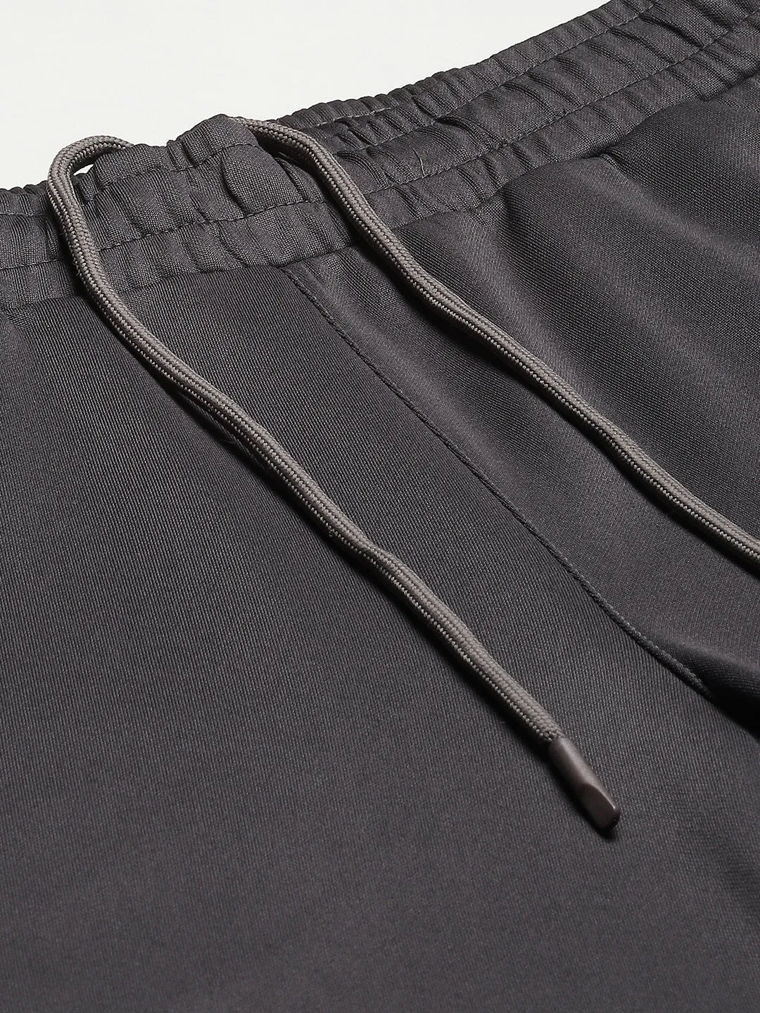 Alcis Men Charcoal Grey Typography Print Slim Fit Running Track Pants