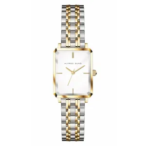 Alfred Sung Octavia White Dial Two-Tone Bracelet Ladies watch