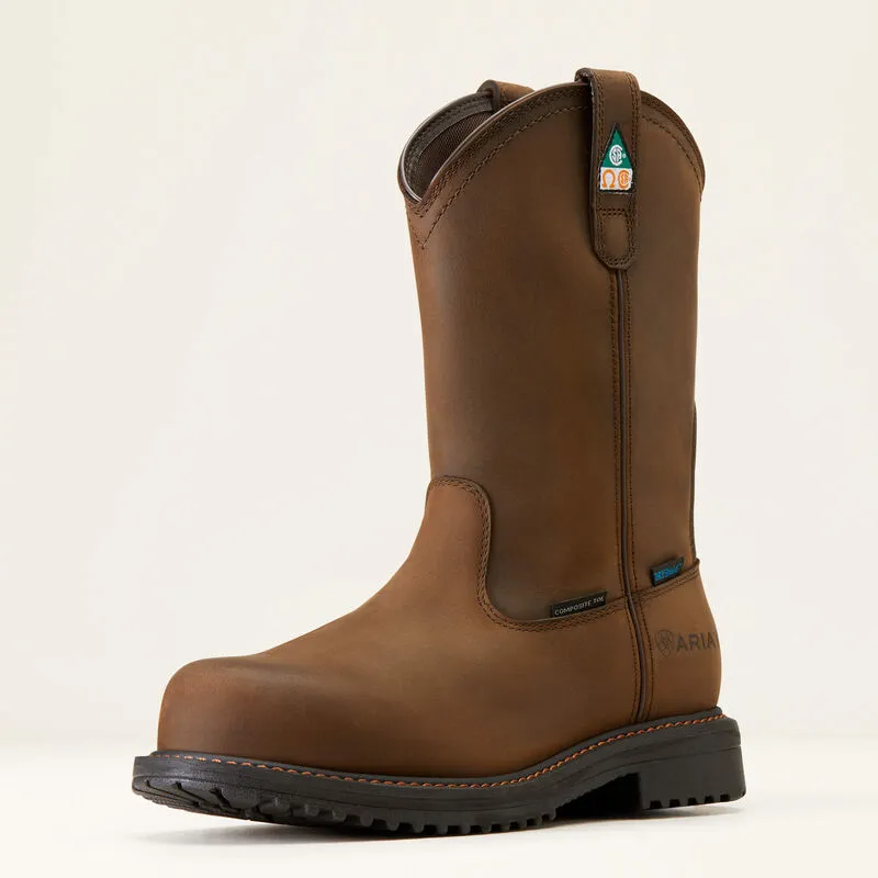 Ariat Men's Rigtek Comp Toe Waterproof Wellington Work Boot -Brown- 10035988