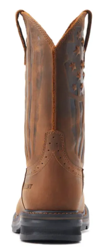 Ariat Men's Sierra Shock Shield Western Boot in Patriotic Brown