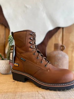 Ariat MNS Logger Shock Shield Waterproof Work Boot/Copper Brown