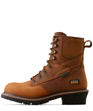 Ariat MNS Logger Shock Shield Waterproof Work Boot/Copper Brown