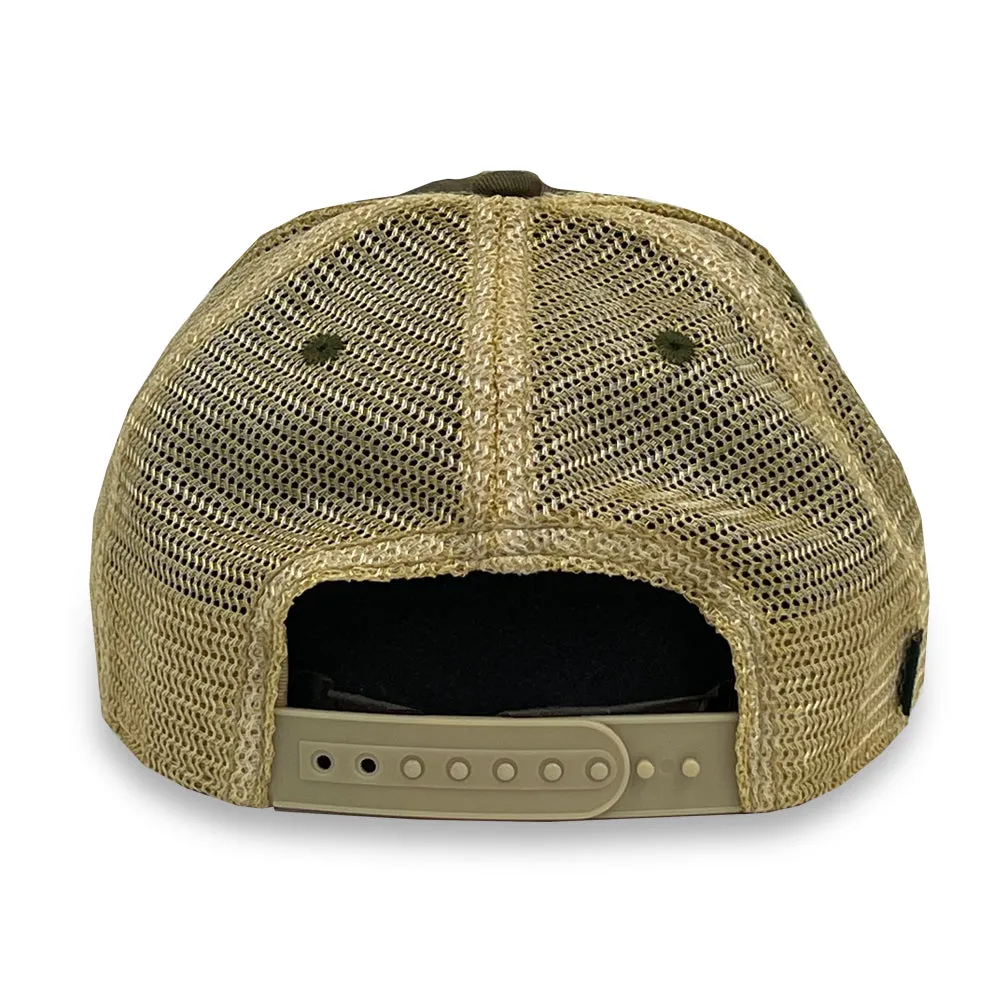 Army Arch Old Favorite Trucker Hat (Green Field Camo)