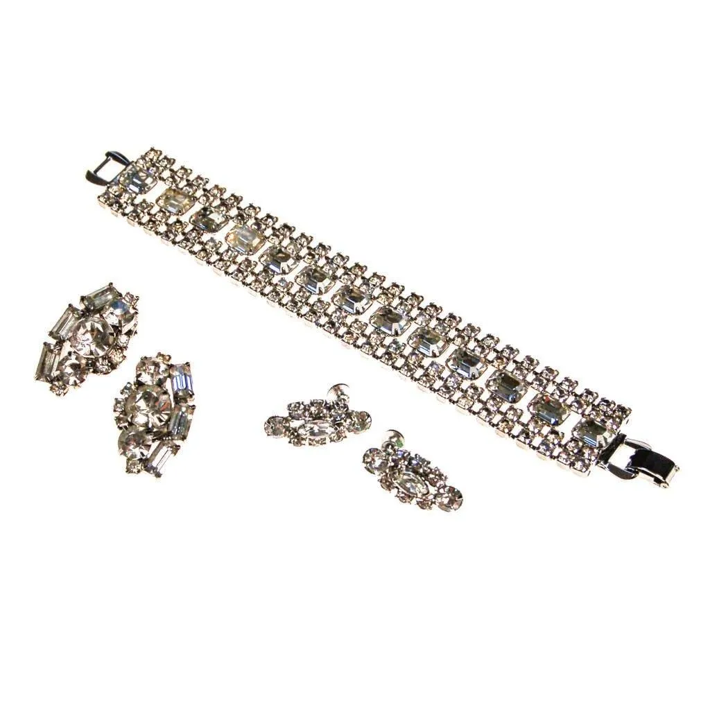 Art Deco Diamante Rhinestone Bracelet
