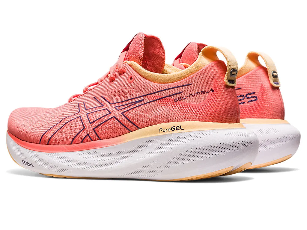 Asics Gel-Nimbus 25 (Womens) - Papaya/Dusty Purple