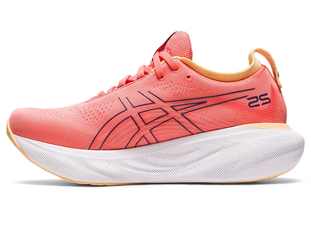 Asics Gel-Nimbus 25 (Womens) - Papaya/Dusty Purple
