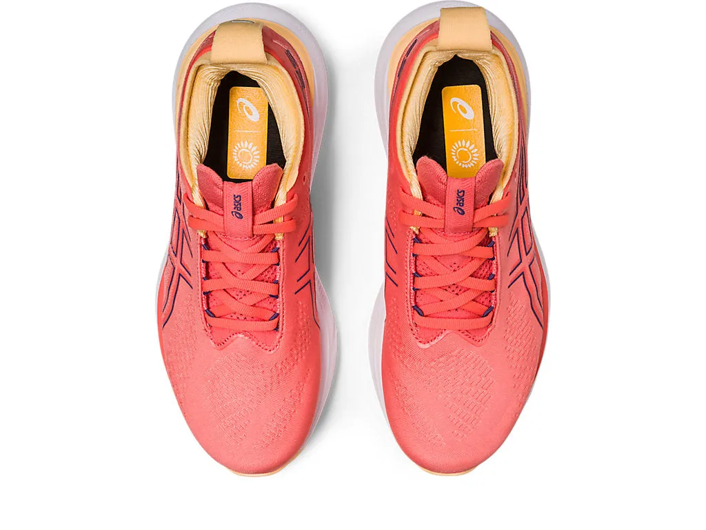 Asics Gel-Nimbus 25 (Womens) - Papaya/Dusty Purple