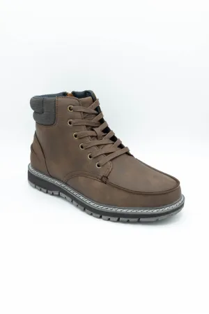 B52 by Bullboxer Moc Toe Boots for Men in Dark Brown  | 877-A5-8413A-DK BROWN