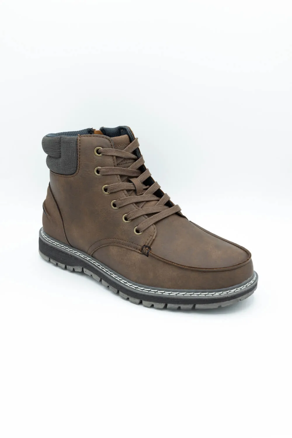 B52 by Bullboxer Moc Toe Boots for Men in Dark Brown  | 877-A5-8413A-DK BROWN
