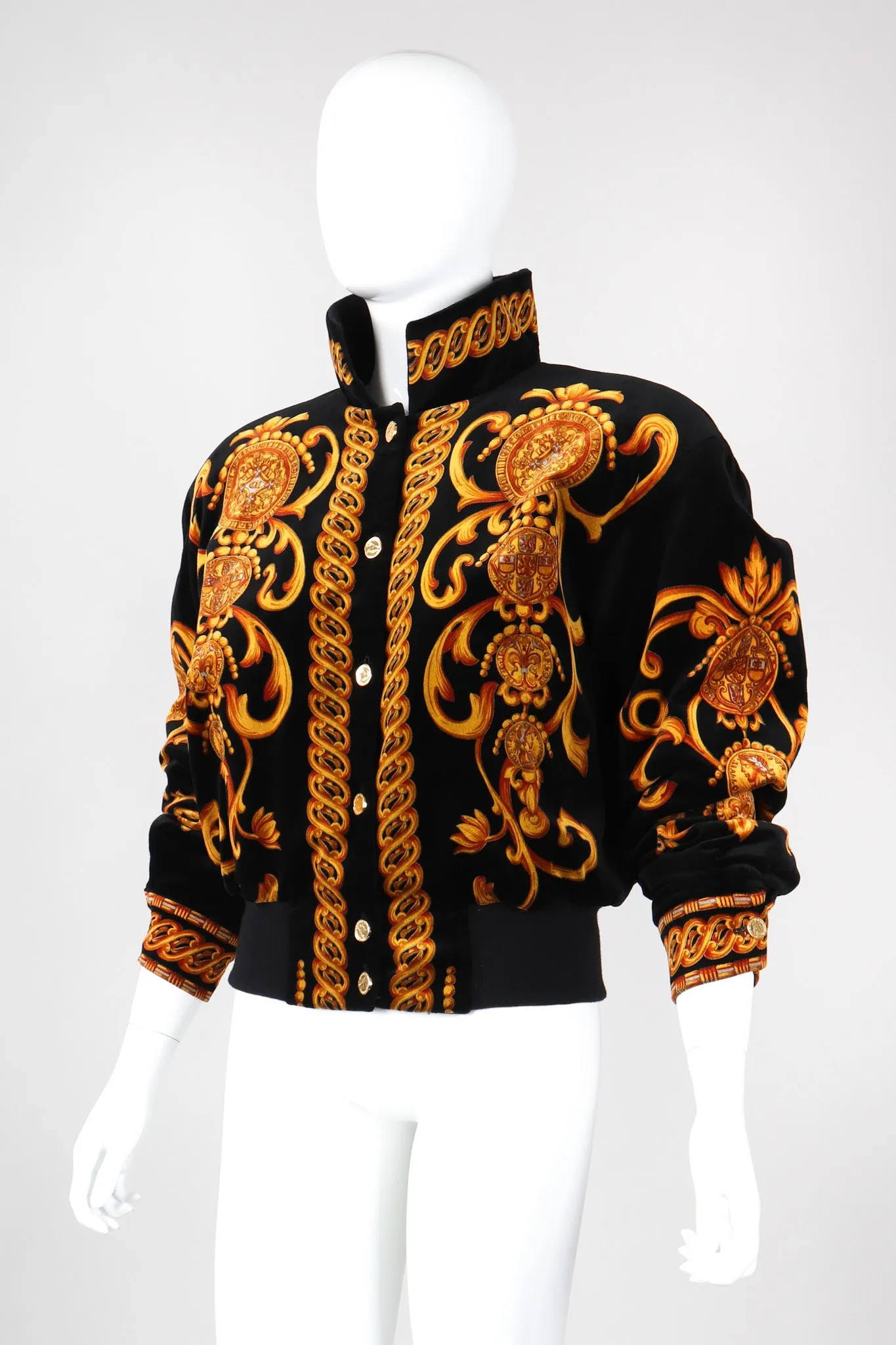 Baroque Velvet Bomber