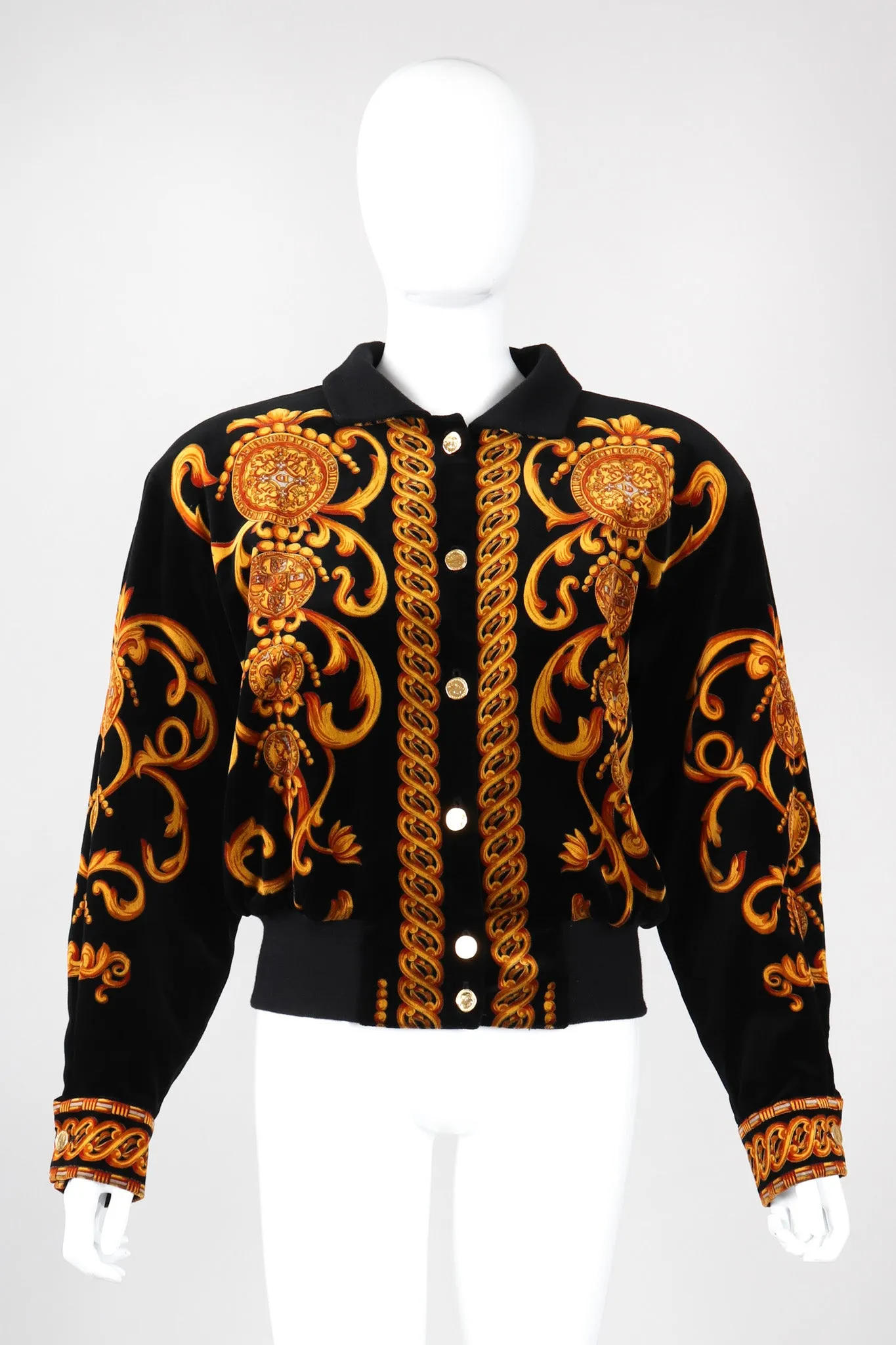 Baroque Velvet Bomber