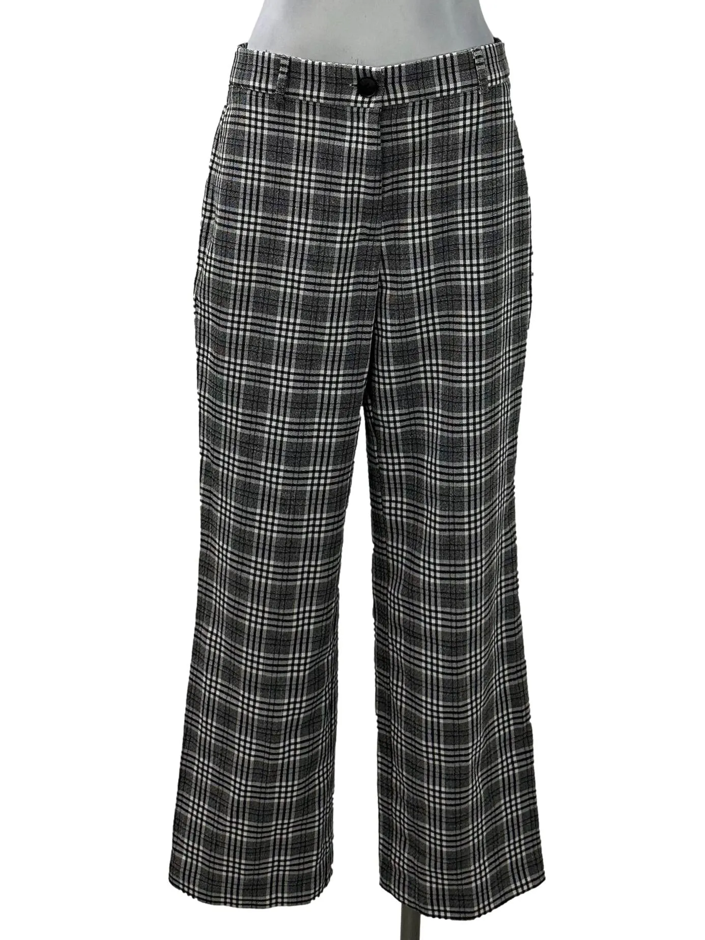 Black Plaid Formal Pants
