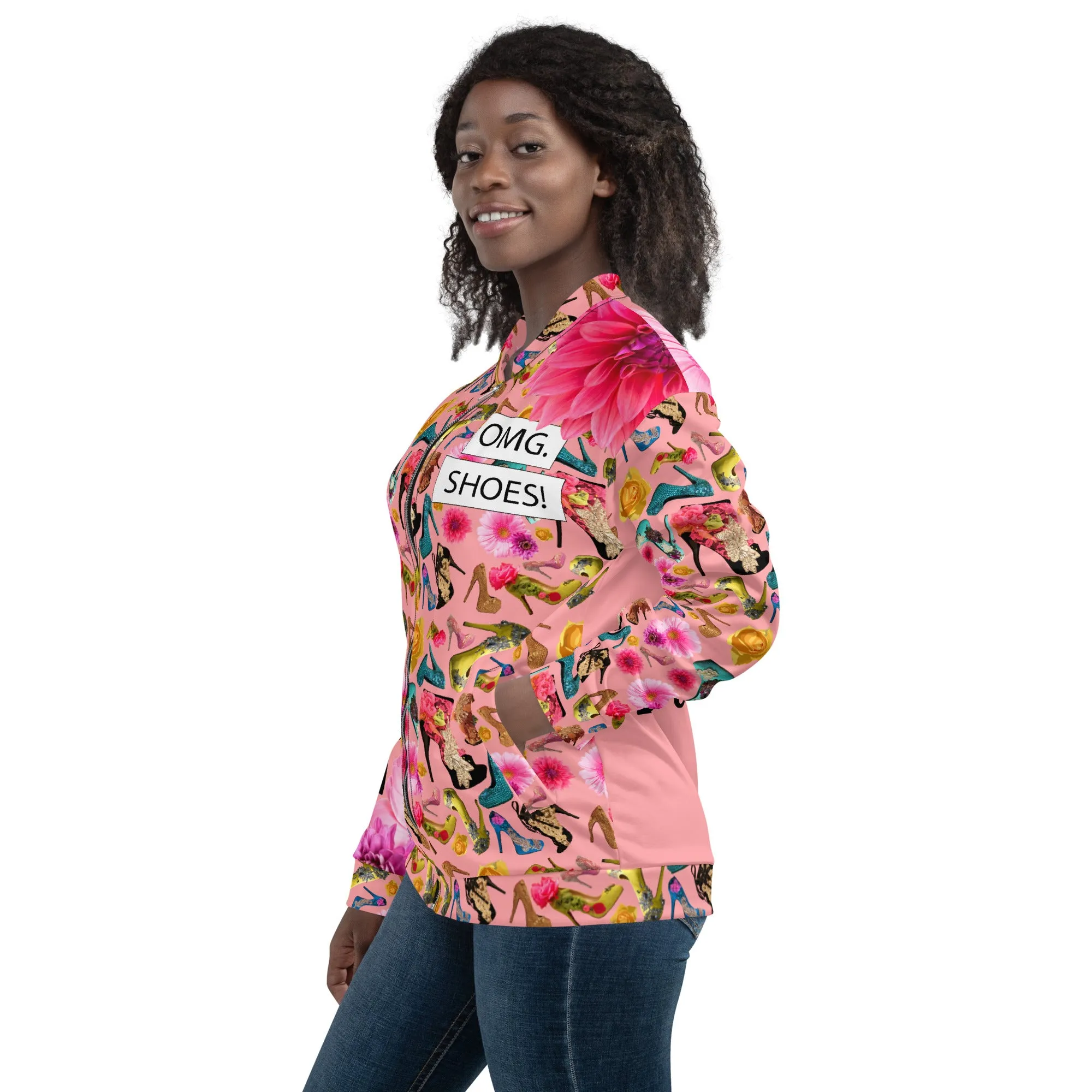 Bomber Jacket 'I close deals in heels'