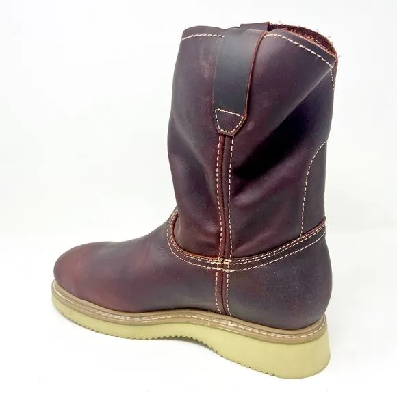 Bonanza 10&quot; Wellington Goodyear Welt Brown Leather Mens Work Boots BAT102