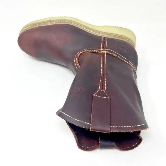 Bonanza 10&quot; Wellington Goodyear Welt Brown Leather Mens Work Boots BAT102