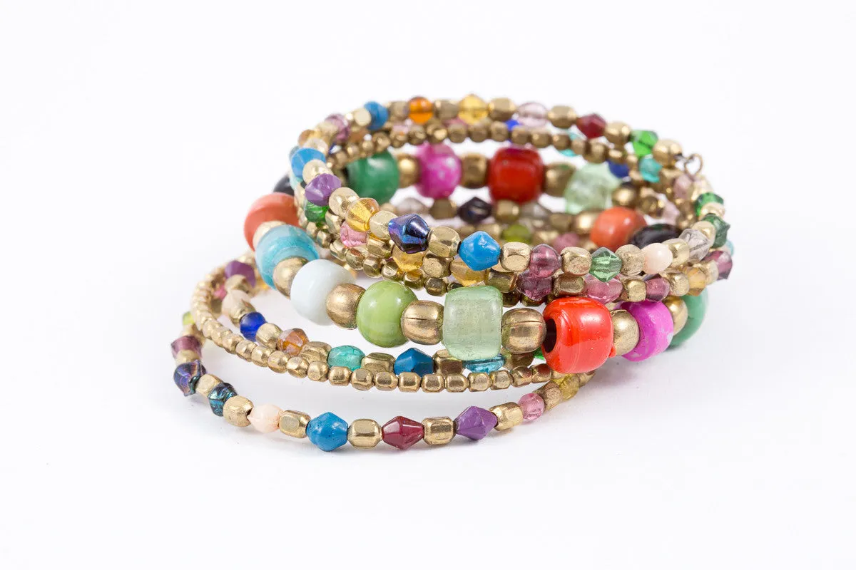 Bracelet -Coil-Glass (see colors)