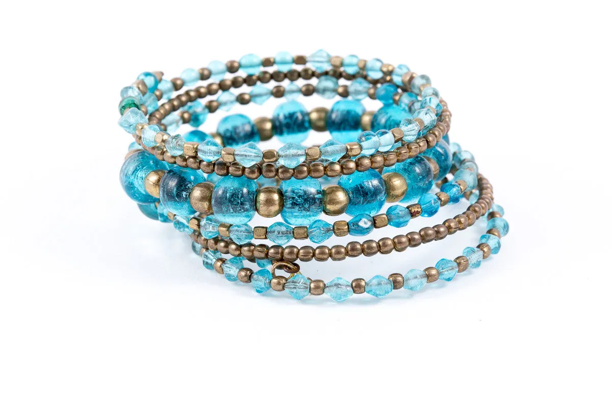 Bracelet -Coil-Glass (see colors)