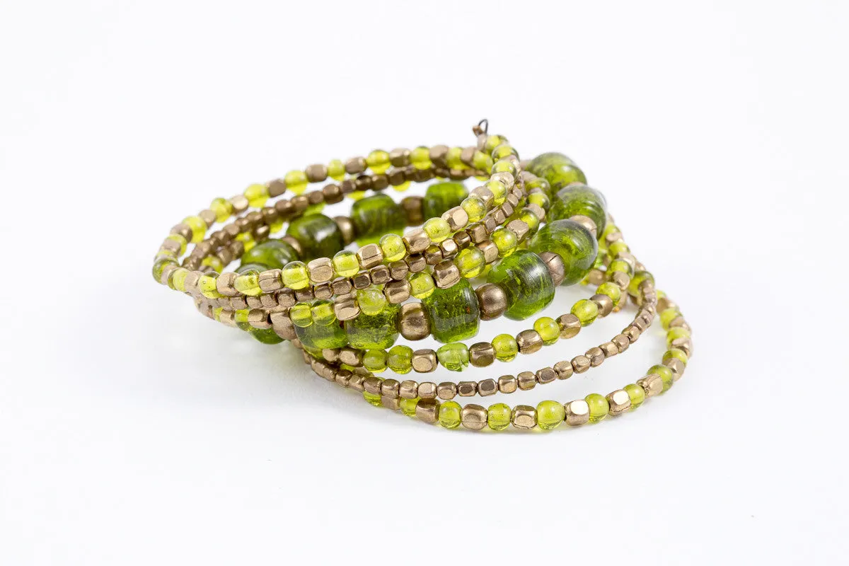 Bracelet -Coil-Glass (see colors)