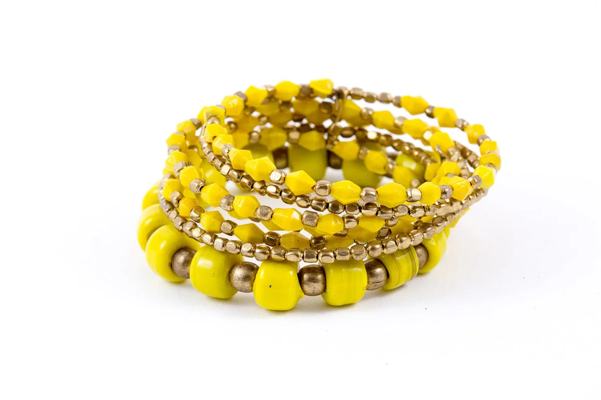 Bracelet -Coil-Glass (see colors)