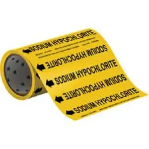 Brady SODIUM HYPOCHLORITE Roll Form Pipe Marker|Buy Online