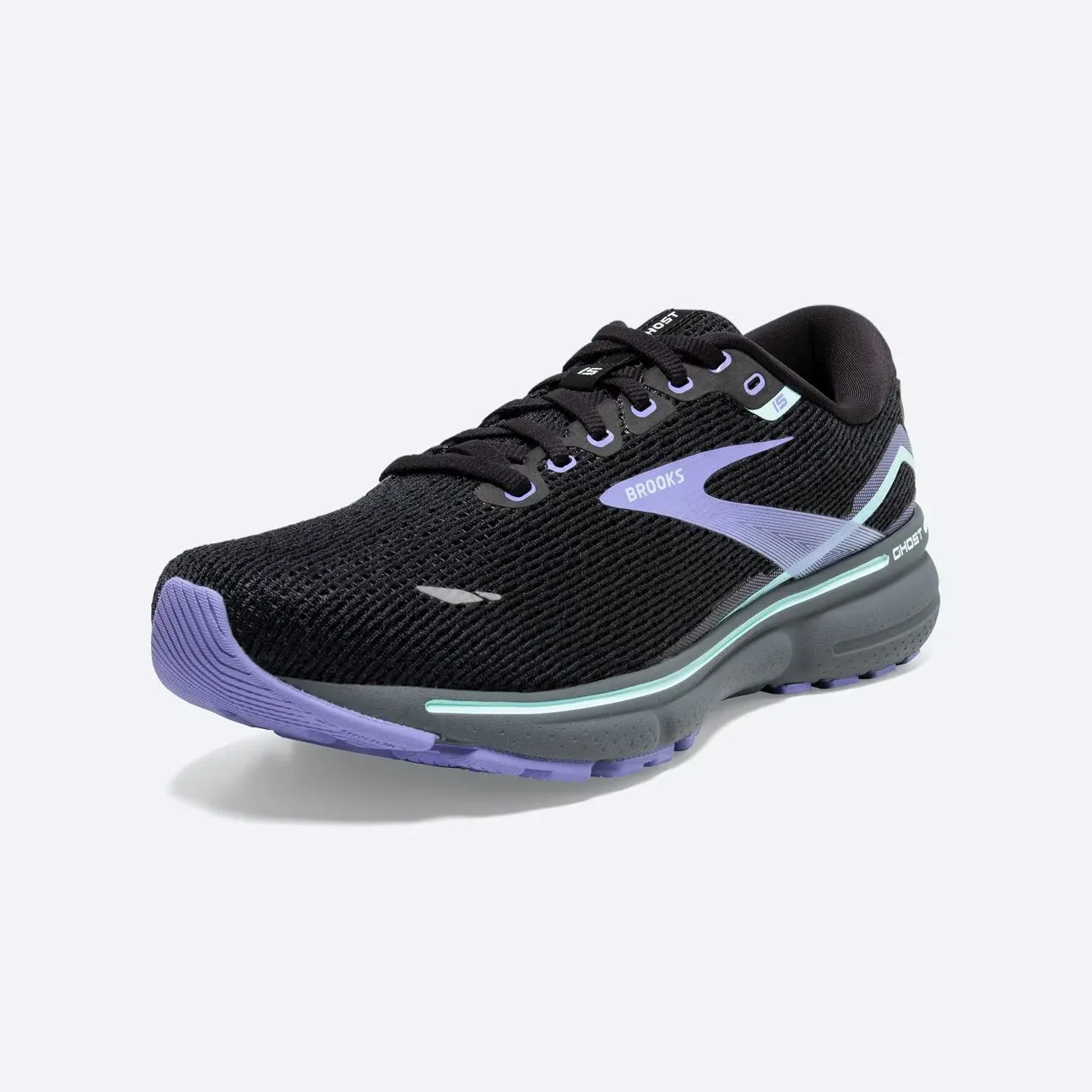 Brooks Women's Ghost 15 - Black/Jacaranda/Salt