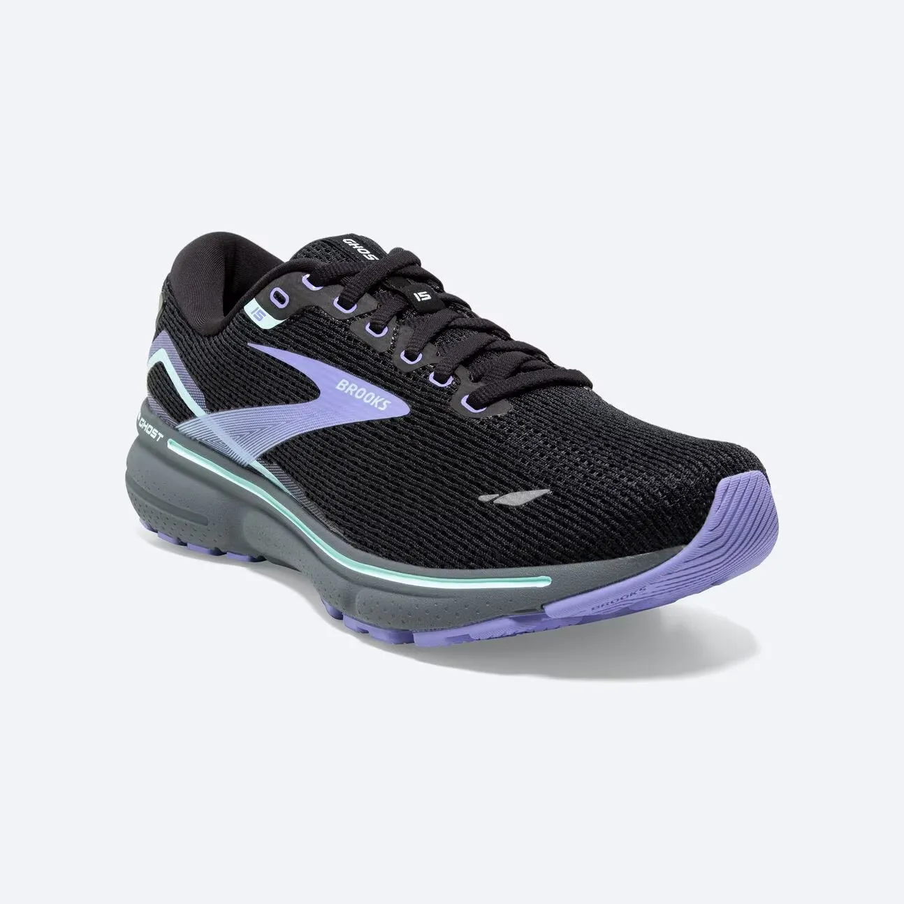 Brooks Women's Ghost 15 - Black/Jacaranda/Salt