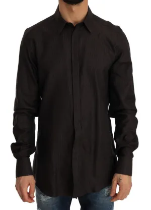Brown Dress GOLD Slim Fit Cotton Shirt