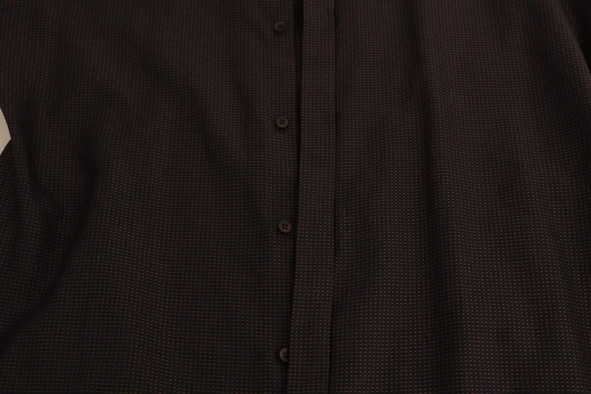Brown Dress GOLD Slim Fit Cotton Shirt