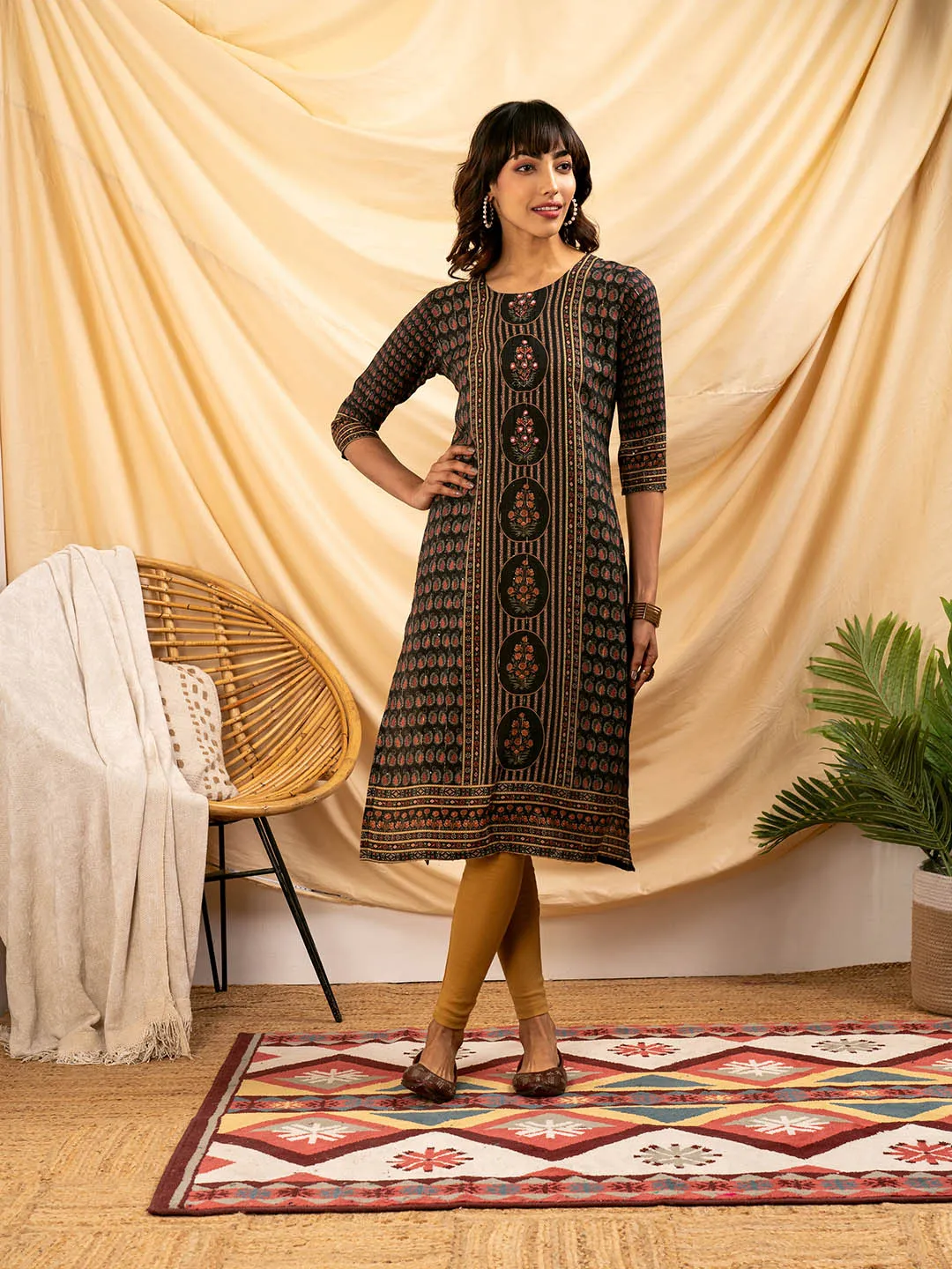 Brown Kurta For Women - Women Muslin Comfort Fit Kurta - Zola